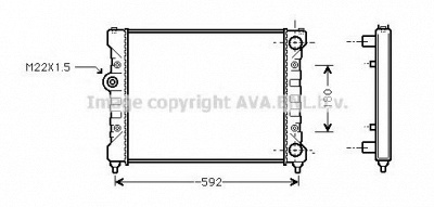 AVA QUALITY COOLING sta2024 -  Радиатор, охлаждение двигателя
